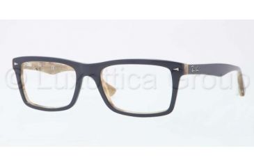 Image of Ray-Ban RX5287 Single Vision Prescription Eyeglasses 5131-5418 - Top Blue/Beige Variega Frame, Demo Lens Lenses