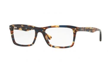 Image of Ray-Ban RX5287 Single Vision Prescription Eyeglasses 5711-54 - Spotted Blue/brown/yellow Frame