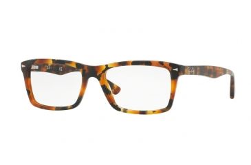 Image of Ray-Ban RX5287 Single Vision Prescription Eyeglasses 5712-52 - Havana Brown/grey Frame