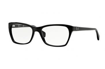 Image of Ray-Ban RX5298 Single Vision Prescription Eyeglasses 2000-55 - Shiny Black Frame, Demo Lens Lenses