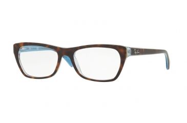 Image of Ray-Ban RX5298 Single Vision Prescription Eyeglasses 5023-51 - Top Havana On Havana Blue Frame