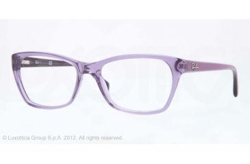 Image of Ray-Ban RX5298 Single Vision Prescription Eyeglasses 5230-55 - Trasparent Violet Frame, Demo Lens Lenses