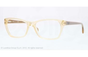 Image of Ray-Ban RX5298 Single Vision Prescription Eyeglasses 5233-53 - Trasparent Yellow Frame, Demo Lens Lenses
