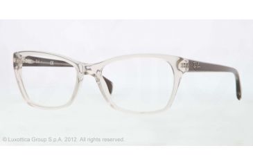 Image of Ray-Ban RX5298 Single Vision Prescription Eyeglasses 5234-55 - Trasparent Beige Frame, Demo Lens Lenses