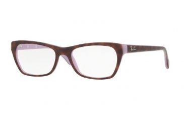 Image of Ray-Ban RX5298 Single Vision Prescription Eyeglasses 5240-53 - Top Havana On Violet Frame