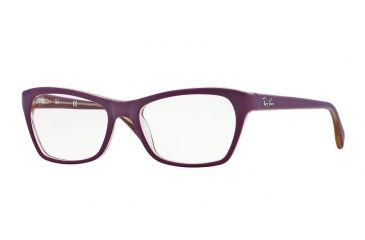 Image of Ray-Ban RX5298 Single Vision Prescription Eyeglasses 5390-53 - Top Matte Marc On Trasp Yellow Frame