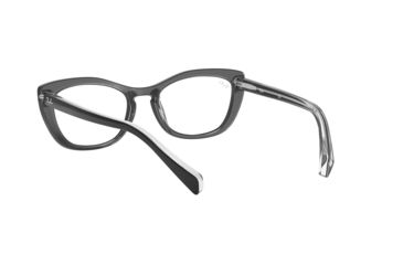 Image of Ray-Ban RX5366 Prescription Eyeglasses, 52mm, Top Black On Transparent, RX5366-2034-52-SV