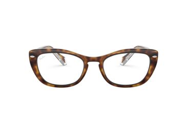 Image of Ray-Ban RX5366 Prescription Eyeglasses, 52mm, Top Havana On Transparent, RX5366-5082-52-SV