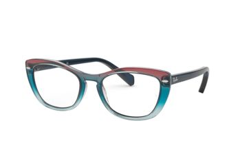 Image of Ray-Ban RX5366 Prescription Eyeglasses, 52mm, Tri Grad Blue/Red/Azure, RX5366-5834-52-SV