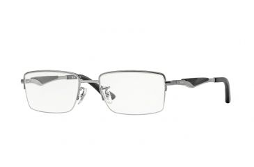 Image of Ray-Ban RX6285 Bifocal Prescription Eyeglasses 2502-51 - Gunmetal Frame, Gray-Green Lenses