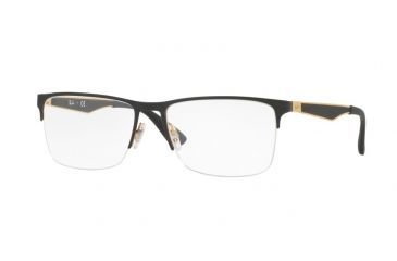 Image of Ray-Ban RX6335 Bifocal Prescription Eyeglasses 2890-54 - Gold Top On Black Frame