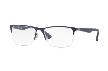 Image of Ray-Ban RX6335 Bifocal Prescription Eyeglasses 2947-56 - Gunmetal Top Blue Frame