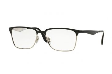 Image of Ray-Ban RX6344 Bifocal Prescription Eyeglasses 2861-54 - Top Black On Silver Frame