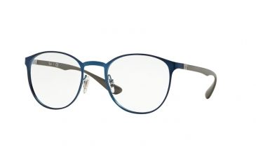 Image of Ray-Ban RX6355 Single Vision Prescription Eyeglasses 2510-50 - Matte Dark Blue Frame