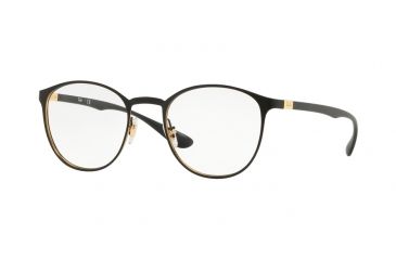 Image of Ray-Ban RX6355 Single Vision Prescription Eyeglasses, 50mm, Gold On Top Matte Black, RX6355-2994-50-SV