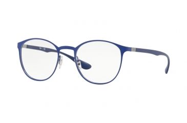 Image of Ray-Ban RX6355 Single Vision Prescription Eyeglasses, 50mm, Gunmetal On Top Matte Blue, RX6355-2996-50-SV