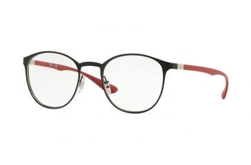 Image of Ray-Ban RX6355 Single Vision Prescription Eyeglasses, 50mm, Silver On Top Matte Black, RX6355-2997-50-SV