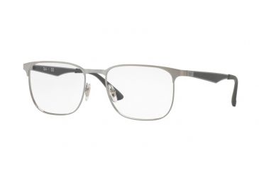 Image of Ray-Ban RX6363 Single Vision Prescription Eyeglasses 2553-54 - Gunmetal Top On Brushed Gunmet Frame