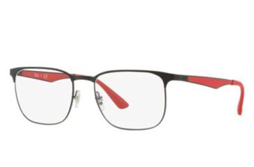 Image of Ray-Ban RX6363 Single Vision Prescription Eyeglasses, 54mm, Black Top Matte Black, RX6363-3018-54-SV
