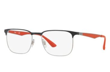 Image of Ray-Ban RX6363 Single Vision Prescription Eyeglasses, 54mm, Gunmetal Top Matte Grey, RX6363-3020-54-SV