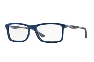 Image of Ray-Ban RX7023 Eyeglass Frames 5260-55 - Top Blue On Matte Dark Grey Frame