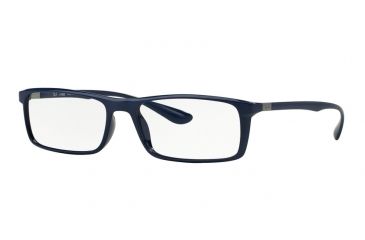 Image of Ray-Ban RX7035 Single Vision Prescription Eyeglasses 5431-54 - Shiny Dark Blue Frame