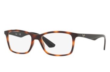 Image of Ray-Ban RX7047 Eyeglass Frames 5847-56 - Red Havana Frame