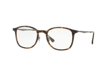 Image of Ray-Ban RX7051 Single Vision Prescription Eyeglasses 5200-47 - Matte Havana Frame