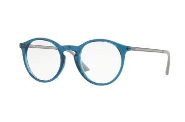 Image of Ray-Ban RX7132 Single Vision Prescription Eyeglasses 5721-48 - Trasparent Blue Frame