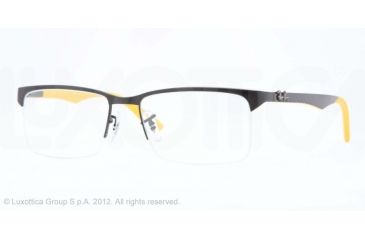 Image of Ray-Ban RX8411 Eyeglass Frames 2503-52 - Matte Black Frame, Demo Lens Lenses
