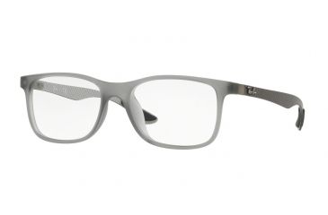 Image of Ray-Ban RX8903F Single Vision Prescription Eyeglasses 5244-55 - Matte Trasparent Grey Frame