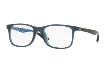 Image of Ray-Ban RX8903F Single Vision Prescription Eyeglasses 5262-55 - Matte Blue Frame
