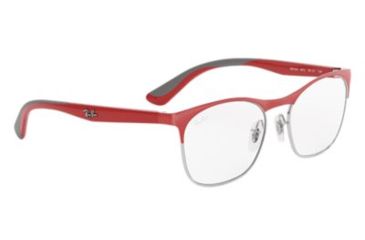 Image of Ray-Ban RY1054 Eyeglass Frames 4072-49 - Silver On Top Matte Red Frame