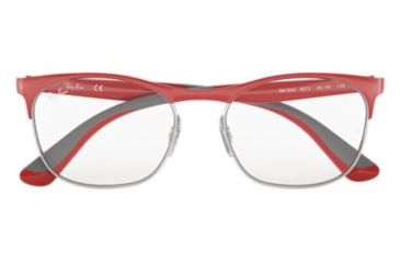 Image of Ray-Ban RY1054 Eyeglass Frames 4072-49 - Silver On Top Matte Red Frame
