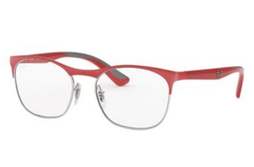Image of Ray-Ban RY1054 Eyeglass Frames 4072-49 - Silver On Top Matte Red Frame