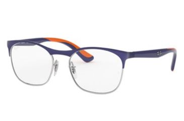 Image of Ray-Ban RY1054 Eyeglass Frames 4073-47 - Silver On Top Matte Blue Frame