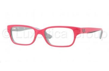 Image of Ray-Ban RY1527 Eyeglass Frames 3575-4515 - Top Fuxia On Gray Frame, Demo Lens Lenses