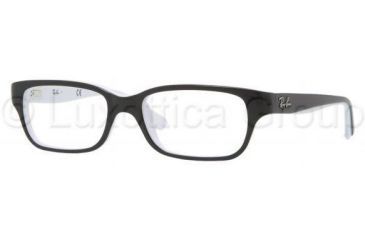 Image of Ray-Ban RY1527 Eyeglass Frames 3579-4515 - Top Black On White Frame