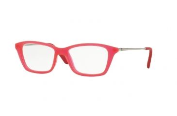 Image of Ray-Ban RY1540 Progressive Prescription Eyeglasses 3621-46 - Fuxia Fluo Trasparent Rubber Frame
