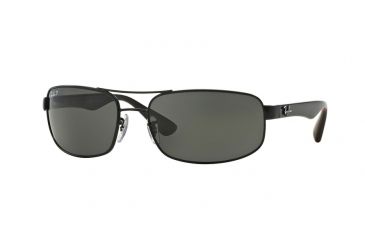 Image of Ray-Ban Bifocal Sunglasses RB3445 with Lined Bi-Focal Rx Prescription Lenses RB3445-006-P2-61 - Lens Diameter 61 mm, Frame Color Matte Black