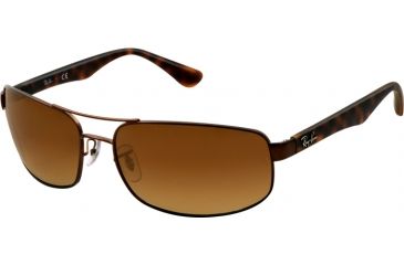 Image of Ray-Ban Bifocal Sunglasses RB3445 with Lined Bi-Focal Rx Prescription Lenses RB3445-012-85-6417 - Lens Diameter 64 mm, Frame Color Matte Brown