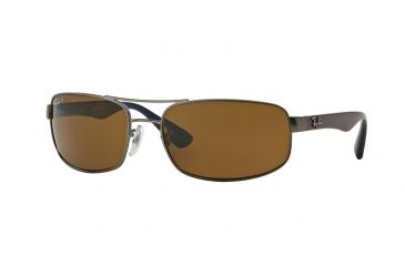 Image of Ray-Ban Bifocal Sunglasses RB3445 with Lined Bi-Focal Rx Prescription Lenses RB3445-029-57-64 - Lens Diameter 64 mm, Frame Color Matte Gunmetal