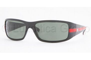Image of Ray-Ban Sunglasses RB4057 745-6116 - Shiny Black Crystal Green