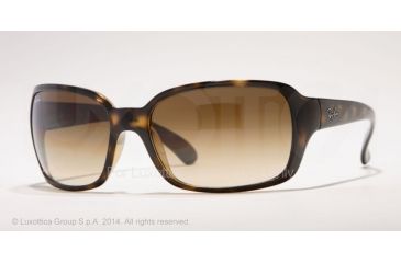 Image of RayBan Highstreet RB4068 Sunglasses with No Line Progressive Rx Prescription Lenses RB4068-710-51-60 - Lens Diameter 60 mm, Frame Color Light Havana