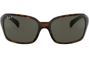 Image of Ray-Ban Sunglasses RB4068 894/58-60 - Matte Havana Frame, Polar Green Lenses