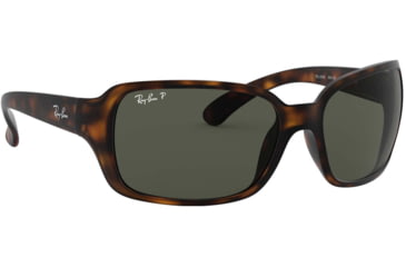 Image of Ray-Ban Sunglasses RB4068 894/58-60 - Matte Havana Frame, Polar Green Lenses