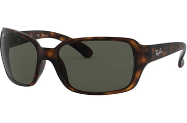 Image of Ray-Ban Sunglasses RB4068 894/58-60 - Matte Havana Frame, Polar Green Lenses