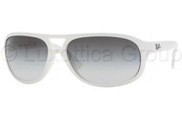 Image of Ray-Ban Bifocal Sunglasses RB4124 with Lined Bi-Focal Rx Prescription Lenses RB4124-671-8G-6316 - Lens Diameter: 63 mm, Frame Color: Shiny White