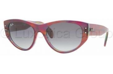 Image of Ray-Ban VAGABOND RB4152 Progressive Prescription Sunglasses RB4152-105832-5317 - Lens Diameter: 53 mm, Frame Color: Top Violet Tr. On Str. Yellow