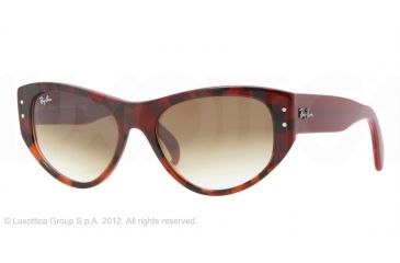 Image of Ray-Ban VAGABOND RB4152 Progressive Prescription Sunglasses RB4152-106751-53 - Lens Diameter 53 mm, Lens Diameter 53 mm, Frame Color Top Red Gr.havana On Pink